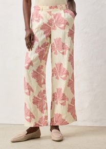 bonprix Marlenehose aus reinem Leinen, beige, Gr.48, bequeme Marlenehose mit weitem Bein aus sch&ouml;ner Premium-Qualit&auml;t, aus Leinen