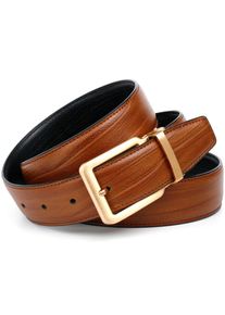 Lederg&uuml;rtel Anthoni Crown, Herren, Gr. 85, braun (cognac), Leder, unifarben, G&uuml;rtel Lederg&uuml;rtel, in angesagter Cognac Farbe, Schnalle mattgoldfarben