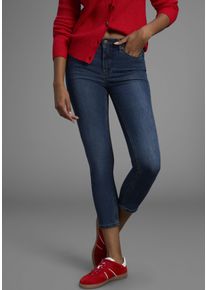 7/8-Jeans Arizona "Shaping", Damen, Gr. 46, N-Gr, blau (dunkelblau us), Jeans, Obermaterial: 79% Baumwolle, 19% Polyester, 2% Elasthan, Basic, slim fit 7/8-L&auml;nge, Jeans 7/8-Jeans, eng anliegend, R&ouml;hrenjeans, High-Waist, 7/8-L&auml;nge, Topseller