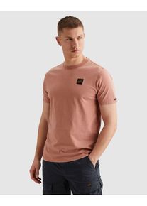 PME-Legend T-Shirt PME LEGEND "Short sleeve r-neck washed garment dye", Damen, Gr. XL, rose dawn, Jersey, Obermaterial: 100% Baumwolle, bestickt, regular fit normal, Rundhals, gerader Abschluss, Shirts T-Shirt, mit Logo Stickerei