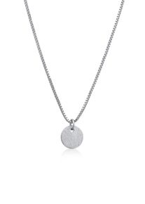 Kette mit Anh&auml;nger Elli "Halskette Pl&auml;ttchen Anh&auml;nger Matt 925 Sterling Silber" Gr. 42, silber, Halsketten, Damen, ohne Stein, Silber 925 (Sterlingsilber), Kette mit Anh&auml;nger