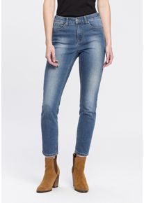 7/8-Jeans Arizona "Shaping", Damen, Gr. 46, N-Gr, blau (blau used), Jeans, Obermaterial: 79% Baumwolle, 19% Polyester, 2% Elasthan, Basic, slim fit 7/8-L&auml;nge, Jeans 7/8-Jeans, eng anliegend, R&ouml;hrenjeans, High-Waist, 7/8-L&auml;nge