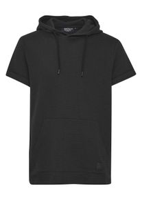 Kurzarmpullover INDICODE "Kurzarmpullover IDNils", Damen, Gr. XL, schwarz, Web, Obermaterial: 55% Baumwolle CO. 45% Polyester PES., unifarben, normal, ohne Ausschnitt, Pullover Kurzarmpullover