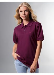 Poloshirt TRIGEMA "TRIGEMA Poloshirt DELUXE Piqu&eacute;", Damen, Gr. XL, rot (sangria), Piqu&eacute;, 100% Baumwolle, Basic, lang, ohne Ausschnitt, Shirts Poloshirt