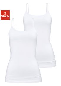 H.I.S. Unterhemd H.I.S, Herren, Gr. 32/34, N-Gr, wei&szlig;, Single Jersey, Obermaterial: 95% Baumwolle, 5% Elasthan, unifarben, k&ouml;rpernah, Rundhals, Unterhemden Unterhemd, aus elastischer Baumwoll-Qualit&auml;t, Spaghettitr&auml;ger-Top, Unterziehshirt, Topseller