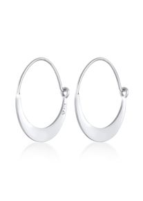 Paar Creolen Elli "Ohrringe Creole H&auml;nger Halbmond Astro 925 Silber" Gr. 33, silber, Ohrringe, Damen, ohne Stein, Silber 925 (Sterlingsilber), Paar Creolen