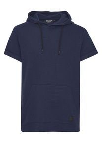 Kurzarmpullover INDICODE "Kurzarmpullover IDNils", Damen, Gr. S, blau (navy), Web, Obermaterial: 55% Baumwolle CO. 45% Polyester PES., unifarben, normal, ohne Ausschnitt, Pullover Kurzarmpullover