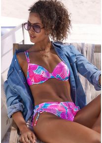 B&uuml;gel-Bikini-Top Sunseeker "Butterfly", Damen, Gr. 42, Cup B, pink, blau bedruckt, Obermaterial: 84% Polyamid, 16% Elasthan. Futter: 92% Polyester, 8% Elasthan, bedruckt, Bikini-Oberteile B&uuml;gel-Bikini-Top, mit Schmetterling-Design