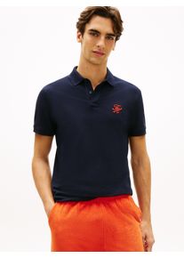 Poloshirt Tommy Hilfiger "TH SCRIPT REGULAR", Herren, Gr. S, desert sky, Piqu&eacute;, Obermaterial: 100% Baumwolle, regular fit normal, Rippb&uuml;ndchen, Shirts Poloshirt, aus Piqu&eacute; mit Logo