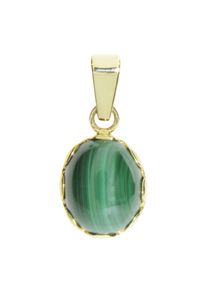 Kettenanh&auml;nger OSTSEE-SCHMUCK "- K&auml;the - Gold 333/000 - Malachit" Gr. 20, gold (gold 333, goldfarben, gelb), Schmuckanh&auml;nger, Damen, Gelbgold 333, Kettenanh&auml;nger