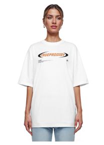 Oversize-Shirt Trueprodigy "Ravi F Logo Print Oversized Rundhals", Damen, Gr. XL, wei&szlig;, Obermaterial: 100% Baumwolle CO., Rundhals, Shirts Oversize-Shirt