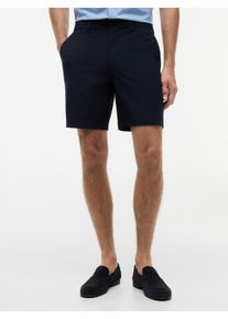 Chinoshorts Tommy Hilfiger "DOVER", Damen, Gr. 38, N-Gr, desert sky, Web, Obermaterial: 75% Polyester, 17% Baumwolle, 8% Elasthan, regular fit kniefrei, Hosen Chinoshorts, mit Flag-Stickerei