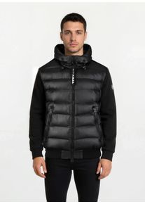 Steppjacke Trueprodigy "Atos &Uuml;bergangsjacke mit Kapuze", Damen, Gr. XS, schwarz, Obermaterial: 80% Baumwolle CO. 14% Polyester PES. 5% Elasthan EL., Jacken Steppjacke