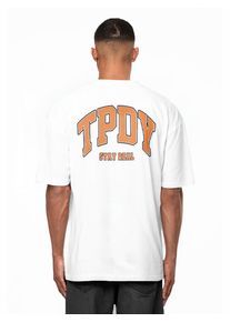 Oversize-Shirt Trueprodigy "Arin Logo Print Oversized Rundhals", Damen, Gr. L, wei&szlig;, Obermaterial: 100% Baumwolle CO., Rundhals, Shirts Oversize-Shirt