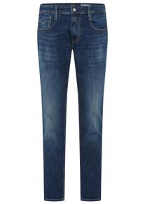 Slim-fit-Jeans Replay "Anbass", Herren, Gr. 33, L&auml;nge 32, dunkelblau 560, Denim/Jeans, Obermaterial: 98% Baumwolle, 2% Elasthan, slim fit normal, Jeans Slim-fit-Jeans