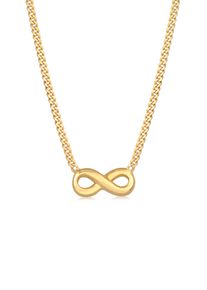 Kette mit Anh&auml;nger Elli Premium "Halskette Infinity Symbol Unendlichkeit 585 Gelbgold" Gr. 42, gold, Halsketten, Damen, Gelbgold 585, Kette mit Anh&auml;nger