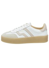 Sneaker Gant "Sneaker Cuzima", Damen, Gr. 41, wei&szlig; (wei&szlig;, beige), Obermaterial: 100% Rindsleder Leather cow. Futter: 100% Rindsleder Leather cow. 100% Gummi rubber., Schuhe Sneaker