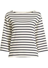 LANDS' END Supima&reg; Shirt mit 3/4-Glocken&auml;rmeln, Damen,  Wei&szlig;, Baumwolle, by Lands' End