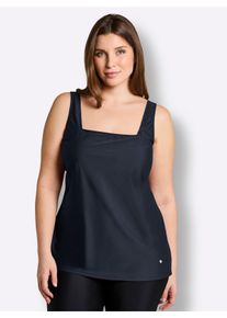 sheego Gro&szlig;e Gr&ouml;&szlig;en Tankini-Oberteil mit Karree-Ausschnitt, tiefblau, Gr&ouml;&szlig;e 48D - Damen