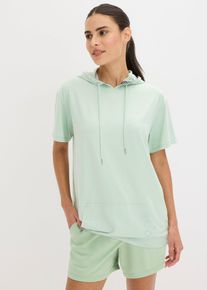 bonprix Oversized Sport-Shirt mit Kapuze schnelltrocknend, gr&uuml;n, Gr.56/58 (3XL), Sport-Shirt mit Taschen und Kapuze im oversized Schnitt mit Quick Dry Effekt