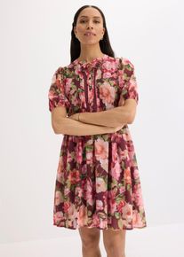 bonprix Tunika-Kleid mit Spitze, rot, Gr.54, feminines Tunika-Kleid mit dekorativer Spitze vorne am Oberteil