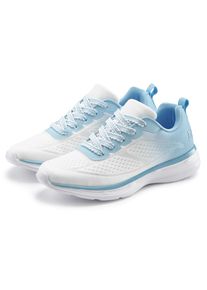 Sneaker Lascana "Halbschuh, Freizeitschuh, Turnschuhe", Damen, Gr. 40, blau (wei&szlig;, hellblau), Obermaterial: 100% Textilmaterial. Decksohle: 100% Textilmaterial. Futter: 100% Textilmaterial. Laufsohle: 100% Synthetik, kontrastfarbene Details, mehrfarbig, unifarben mit Farbeinsatz, Basic, Schuhe Sneaker, NEU mit modischen Farbdetails VEGAN