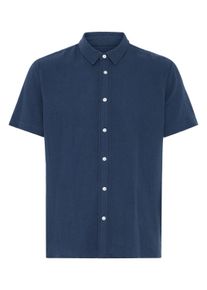 !Solid Kurzarmhemd SOLID "Kurzarmhemd SDIain", Damen, Gr. M, N-Gr, blau (naval academy), Obermaterial: 100% Baumwolle CO., Hemden Kurzarmhemd