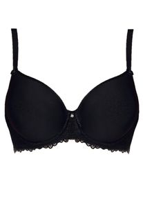 T-Shirt-BH Viania "Spacer B&uuml;gel BH Leni", Damen, Gr. 100, Cup E, schwarz, Stoff, Obermaterial: 46% Polyamid PA. 45% Polyester PES. 9% Elasthan EL., BHs T-Shirt-BH