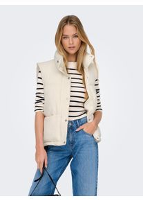 Steppweste Only "ONLNEWDOLLY CORDUROY WAISTCOAT CS OTW", Herren, Gr. XL, birch, Cord, Obermaterial: 100% Polyester, unifarben, regular fit h&uuml;ftlang, Westen Steppweste