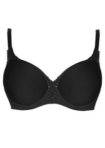 T-Shirt-BH Viania "Spacer B&uuml;gel BH Carola", Damen, Gr. 75, Cup C, schwarz, Stoff, Obermaterial: 62% Polyamid PA. 27% Polyester PES. 11% Elasthan EL., BHs T-Shirt-BH