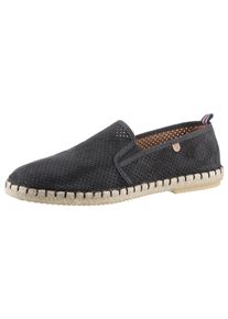 Espadrille VERBENAS "Tom Pacific", Damen, Gr. 41, grau (anthrazit), Textil, Veloursleder, Schuhe Espadrille, Loafer, Slipper, Sommerschuh, Strandschuh mit Stretcheins&auml;tze