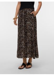 V&eacute;ro Moda Maxirock VERO MODA "VMEASY JOY MAXI SLIT SKIRT WVN GA", Damen, Gr. XL, schwarz aop:dawn, Web, Obermaterial: 100% Viskose, bedruckt, wadenlang, R&ouml;cke Maxirock, Viskose, elastisches B&uuml;ndchen