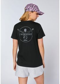 T-Shirt Chiemsee, Damen, Gr. 44, schwarz, 100% Baumwolle, Rundhals, Shirts T-Shirt