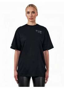 Oversize-Shirt Trueprodigy "Marin F Logo Print Oversized Rundhals", Damen, Gr. XL, schwarz, Obermaterial: 100% Baumwolle CO., Rundhals, Shirts Oversize-Shirt