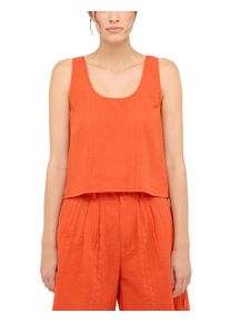 Shirtbluse Mustang "Damen Style Edison", Damen, Gr. 40, rot (rot 7116), Web, 100% Baumwolle, unifarben, relaxed fit, Rundhals, Blusen Shirtbluse