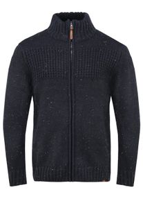 Cardigan INDICODE "Cardigan IDBergen", Damen, Gr. L, blau (navy), Grobstrick, Obermaterial: 97% Polyacryl PAN. 3% Polyester PES., unifarben, normal, Strickjacken Cardigan