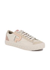 Sneaker Palladium "PALLA ACE LO MIX LTH", Damen, Gr. 37, wei&szlig;cap gray, Leder, Synthetik, Schuhe Sneaker