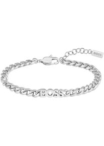 Armband BOSS "KASSY FOR HER", silber (edelstahlfarben), Armb&auml;nder, Damen, 18cm, Edelstahl, Armband