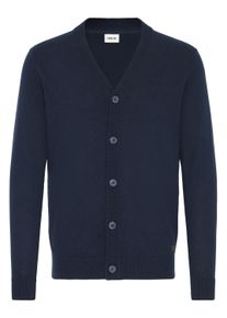 !Solid Strickjacke SOLID "Strickjacke SDAkalma", Herren, Gr. S, blau (insignia blau), Obermaterial: 70% Baumwolle CO recyc.. 30% Polyester Pol. recyc.., Strickjacken Strickjacke