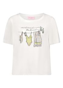 Rundhalsshirt Betty Barclay "Basic Shirt mit Aufdruck", Damen, Gr. 40, bunt (patch cream, gr&uuml;n), Obermaterial: 100% Baumwolle CO., Shirts Rundhalsshirt