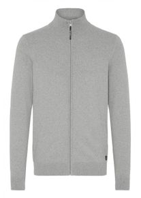 !Solid Strickjacke SOLID "Strickjacke SDAkalas", Herren, Gr. XL, grau (gray melange), Obermaterial: 70% Baumwolle CO recyc.. 30% Polyester Pol. recyc.., Strickjacken Strickjacke