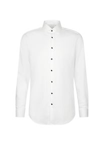 Smokinghemd Seidensticker, Damen, Gr. M (39), normale &Auml;rmell&auml;ngen, wei&szlig;, 100% Baumwolle, unifarben, tailored fit, Doppelmanschette, Hemden Smokinghemd, Shaped 1/1 Kentkragen Uni