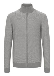 Strickjacke FQ1924 "Strickjacke FQLewis", Herren, Gr. 3X, grau (steel gray), Obermaterial: 100% Baumwolle CO., normal, Strickjacken Strickjacke