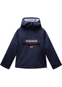 Anorak Napapijri "Rainforest", Jungen, Gr. 10, blau (blu marine), Obermaterial: 100% Polyamid, loose fit normal, Jacken Anorak, wasserabweisend