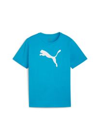 Fu&szlig;balltrikot Puma "TEAMRISE LOGO JERSEY COTTON JR", Kinder, Gr. 128, speed blau, Puma wei&szlig;, Jersey, Obermaterial: 100% Baumwolle, unifarben, regular fit normal, Rundhals, Trikots Fu&szlig;balltrikot, f&uuml;r Fu&szlig;ball, f&uuml;r Jugendliche, Kurzarm, Rundhalsausschnitt