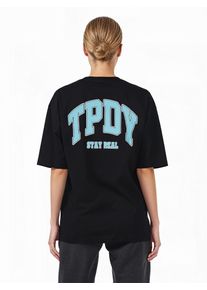 Oversize-Shirt Trueprodigy "Arin F Logo Print Oversized Rundhals", Damen, Gr. XL, schwarz, Obermaterial: 100% Baumwolle CO., Rundhals, Shirts Oversize-Shirt