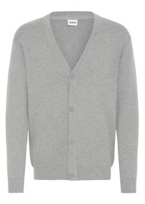 !Solid Strickjacke SOLID "Strickjacke SDFinto", Herren, Gr. XL, grau (griffin melange), Obermaterial: 70% Baumwolle CO recyc.. 30% Polyester Pol. recyc.., Strickjacken Strickjacke