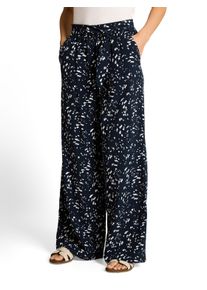 Webhose Tom Tailor, Damen, Gr. 46, L&auml;nge 30, navy dot, Web, Obermaterial: 70% Viskose, 30% Lyocell. Futter: 100% Viskose, gemustert, weit lang, Hosen Webhose, mit Allover-Muster/weites Bein