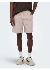 Only & Sons Shorts ONLY & SONS "ONSWILL 0292 LOOSE STRING SHORTS NOOS", Damen, Gr. XXL, N-Gr, string, Web, Obermaterial: 75% Polyester, 21% Viskose, 4% Elasthan, unifarben, loose fit knielang, Hosen Shorts