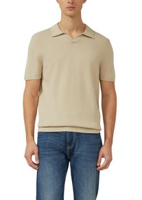 Poloshirt s.Oliver, Herren, Gr. XL, bone beige, Strick, Obermaterial: 85% Baumwolle, 15% Leinen, unifarben, regular fit normal, ohne Ausschnitt, Shirts Poloshirt, mit Rippb&uuml;ndchen